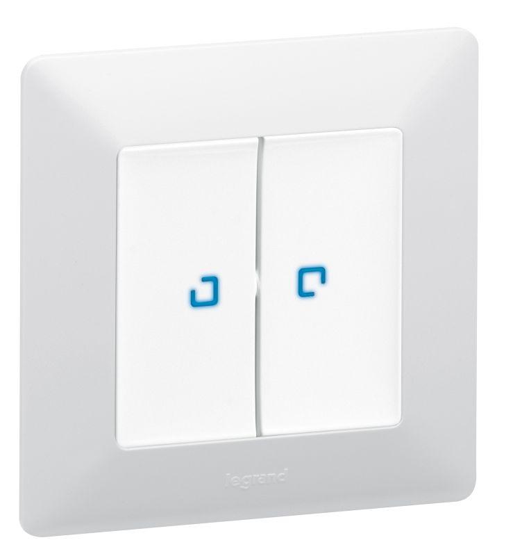 Механизм выключателя 2-кл. СП Valena Life 10А IP20 250В 10AX с подсветкой с лиц. панелью бел. Leg 752428