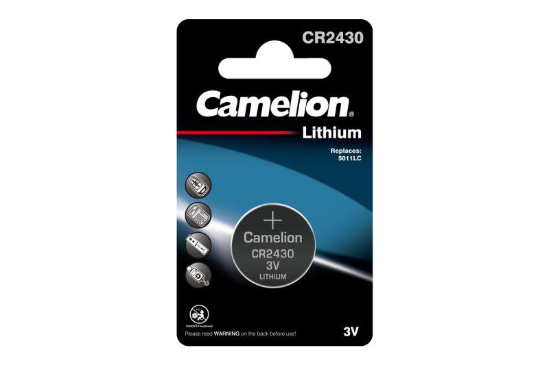 Элемент питания литиевый CR CR2430 BL-1 (блист.1шт) Camelion 3073