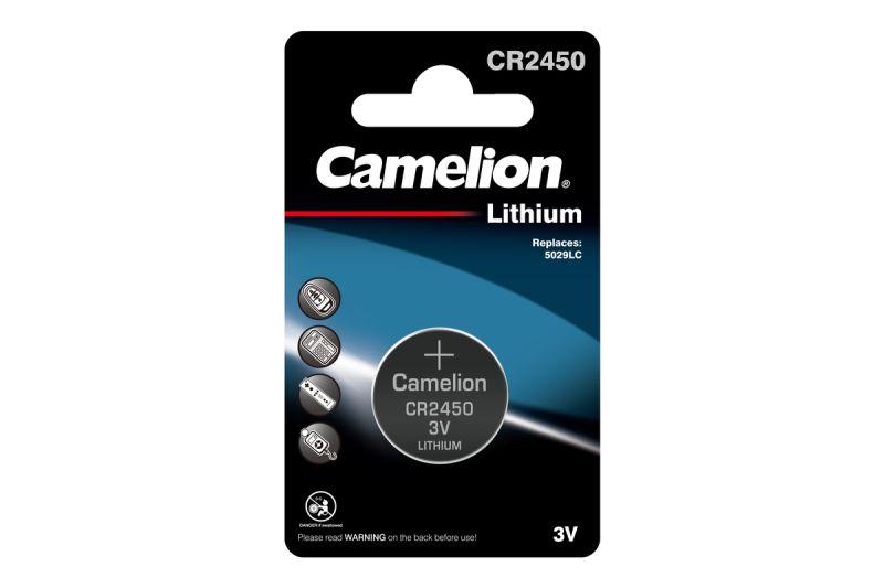Элемент питания литиевый CR CR2450 BL-1 (блист.1шт) Camelion 3072