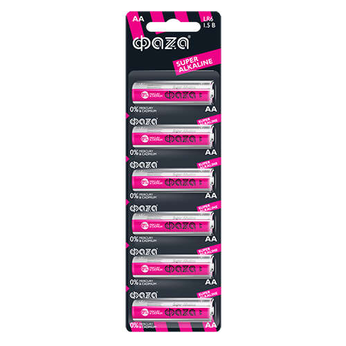 Элемент питания алкалиновый LR6 Super Alkaline BL-6 (уп.6шт) ФАZА 5002043